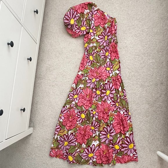 SWF One Shoulder Puff Sleeve Maxi Dress - Size: XS - Picture 8 of 8